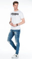 Tričko Cipo & Baxx CT358 black white red