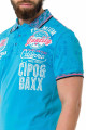 Cipo & Baxx galléros póló CT738 turquoise