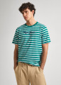 Pepe Jeans T-shirt Striped Eggo Jungle Green