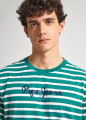 Pepe Jeans póló Striped Eggo Jungle Green
