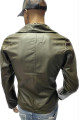 Koženková biker bunda Zoom khaki