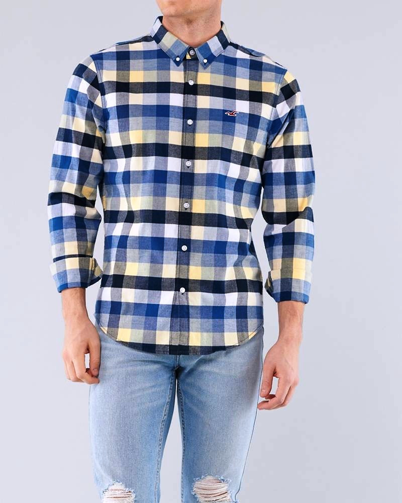 blue hollister shirt