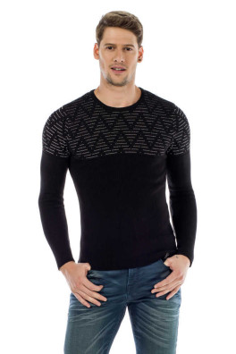 Cipo & Baxx sveter CP170 black