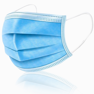 Egészségügyi gumis maszk háromrétegű kék