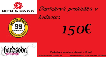 Darčeková poukážka 150€