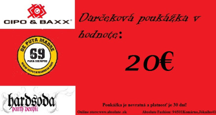 Darčeková poukážka 20€