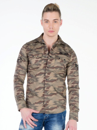 Cipo & Baxx shirt CH130 Camelcamouflage