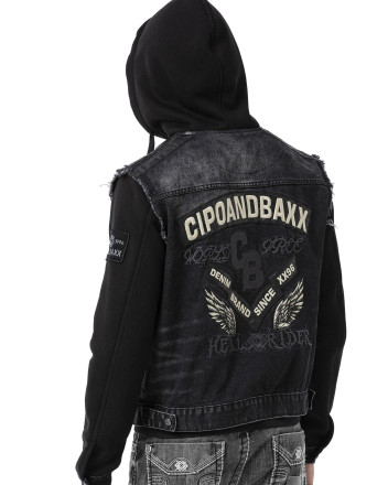 Cipo & Baxx riflová bunda CJ307 black