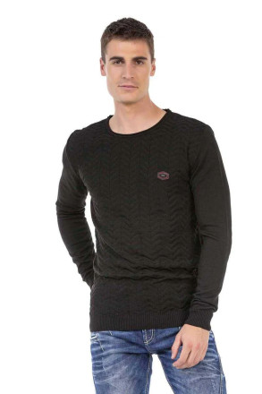 Cipo & Baxx sveter CP240 black 