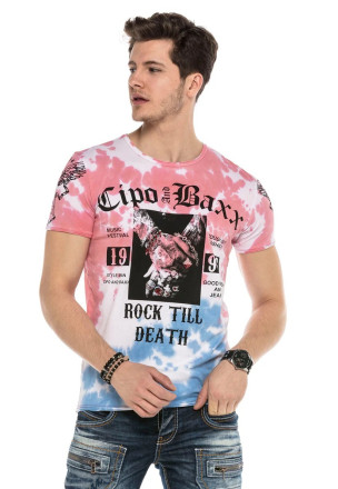 Cipo & Baxx T-shirt CT558 blue-pink