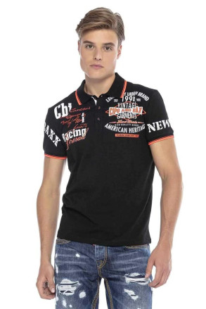 Polokošeľa Cipo & Baxx CT603 black