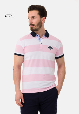 Polokošeľa Cipo & Baxx CT741 white-pink