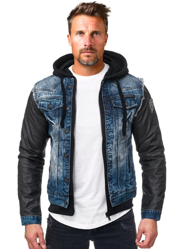 Cipo & Baxx riflová bunda C1290 blue