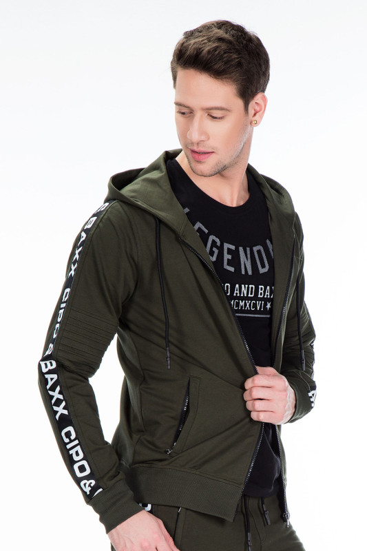 Cipo & Baxx mikina CL292 khaki Cipo & Baxx mikina CL292 khaki