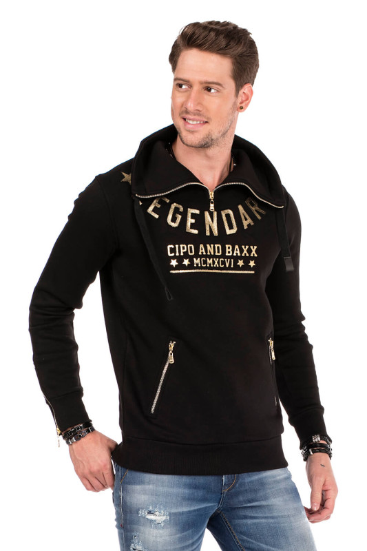 Cipo & Baxx mikina CL324 black