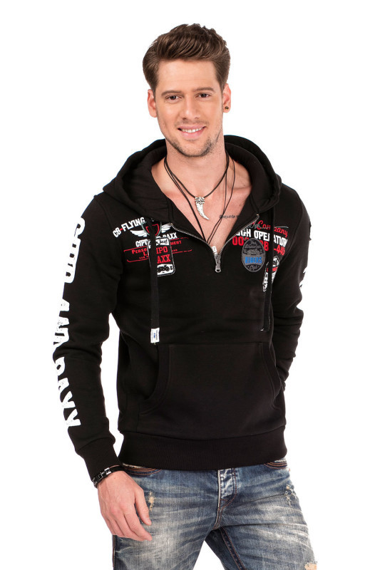 Cipo & Baxx mikina CL337 black