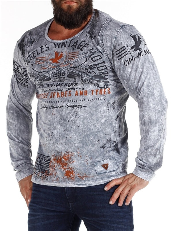 Tričko Cipo & Baxx CL392 grey