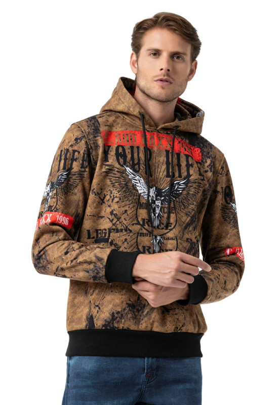 Mikina Cipo & Baxx CL575 brown