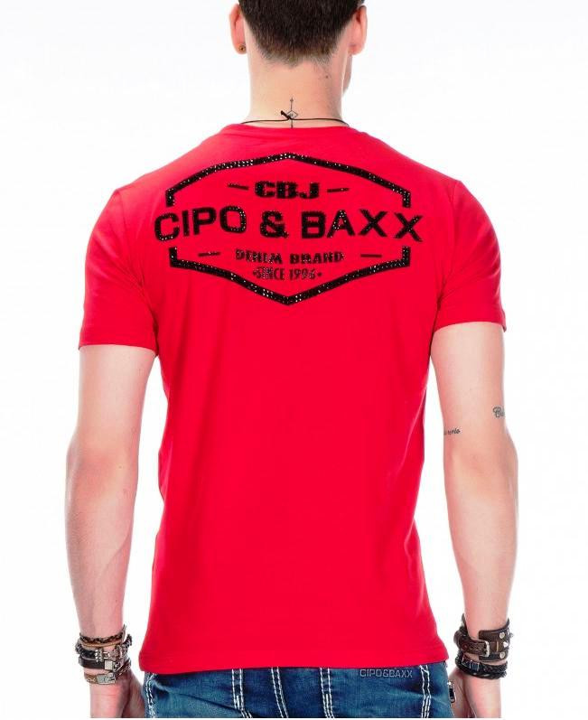 Cipo & Baxx T-shirt CT358 black white red