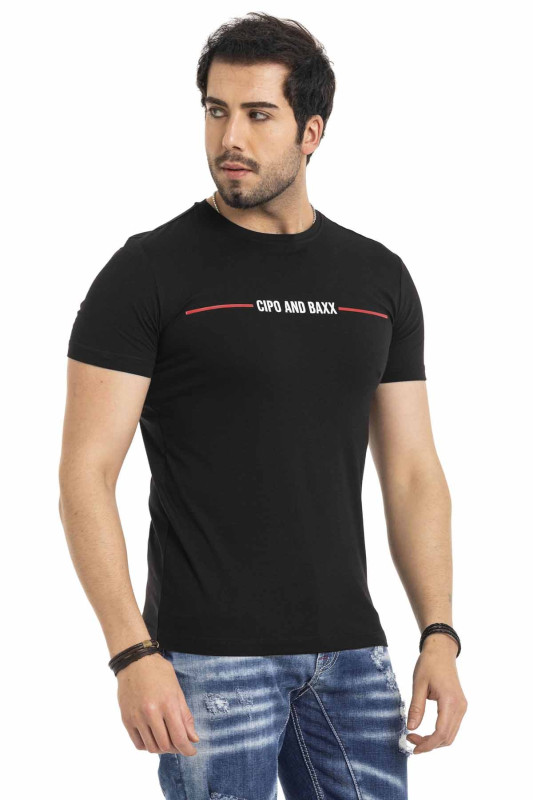 Tričko Cipo & Baxx CT674 black Tričko Cipo & Baxx CT674 black